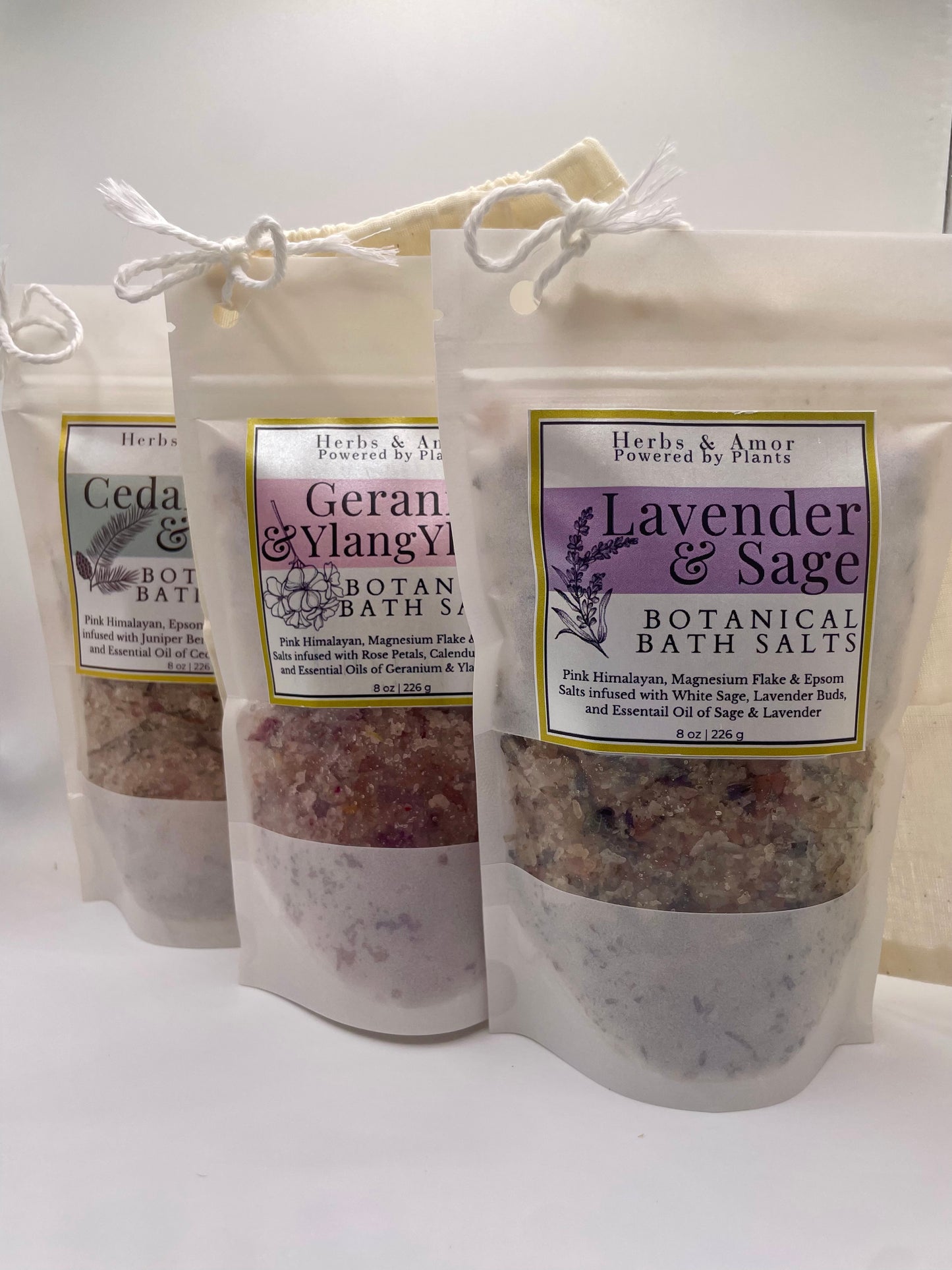 BOTANICAL BATH SALT SOAKS | Botanical Infused Himalayan, Magnesium Flakes & Epsom Salts