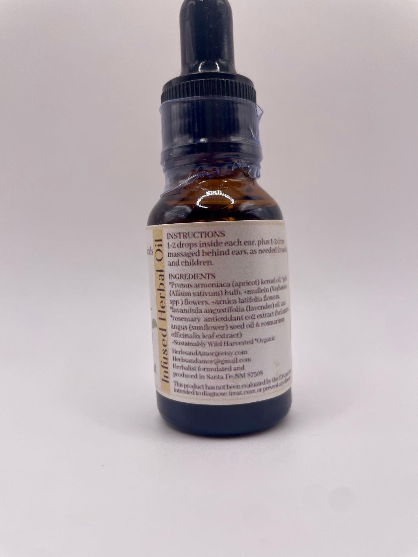 HERBAL EAR DROPS | Soothing  Mullein Flower, Garlic, Arnica & Lavender